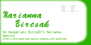 marianna bircsak business card